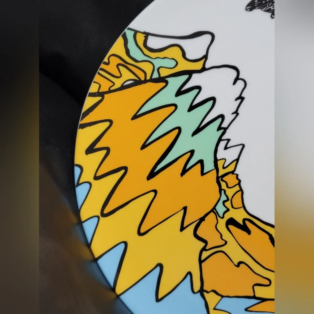 IKEA Sweden Flying Koi Fish Over Mountains 11” Dinner Plate 23102 Made in Poland